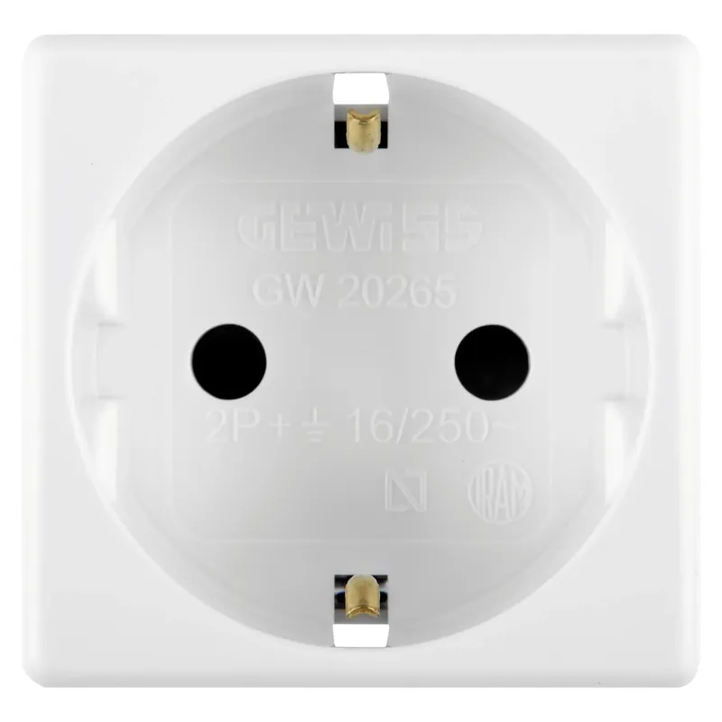 Priza modulara standard 2P+E, Gewiss GW20265, alb - 2 module - Reducere extra